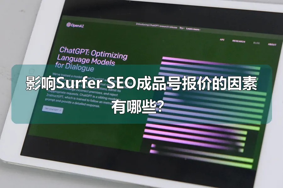 影响Surfer SEO成品号报价的因素有哪些？